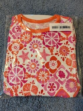 Coastal Gems Two-Piece Short Sleeve And Shorts Pajama Set